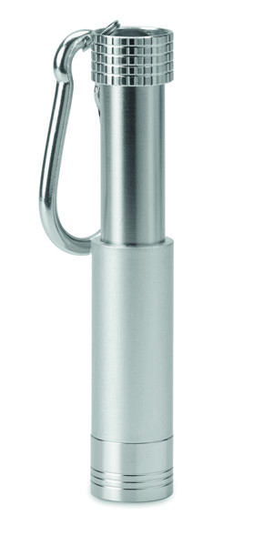 Pop Light LED obesek za ključe, aluminij, 65 mm - Silver