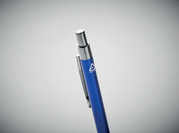 Stylo bille aluminium recyclé Dana - Bleu Royal