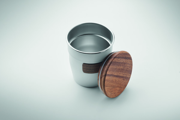 Single wall tumbler 350 ml Walnut - White