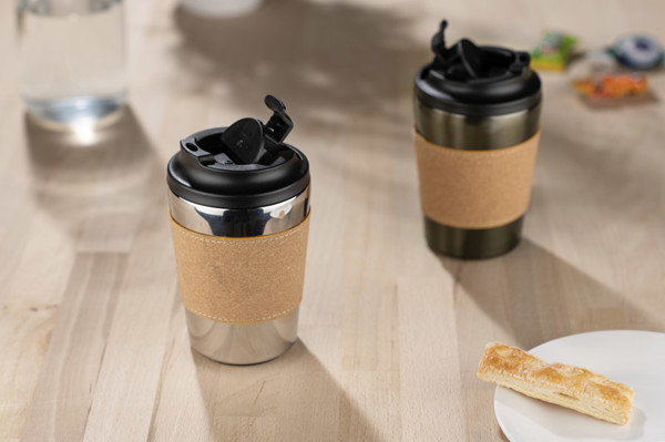Thermal mug CAFFEZ 350 ml - silver