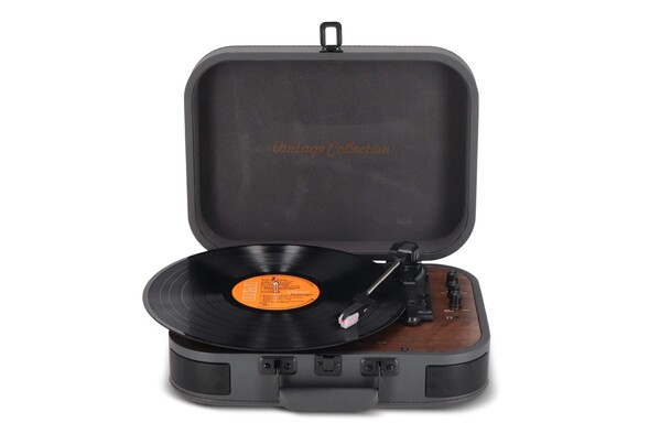MT-207|Muse Vintage Turntable with BT-out - Dark Grey