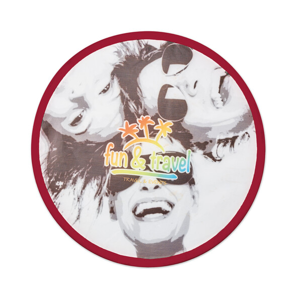 Full colour foldable frisbee - Wine Red