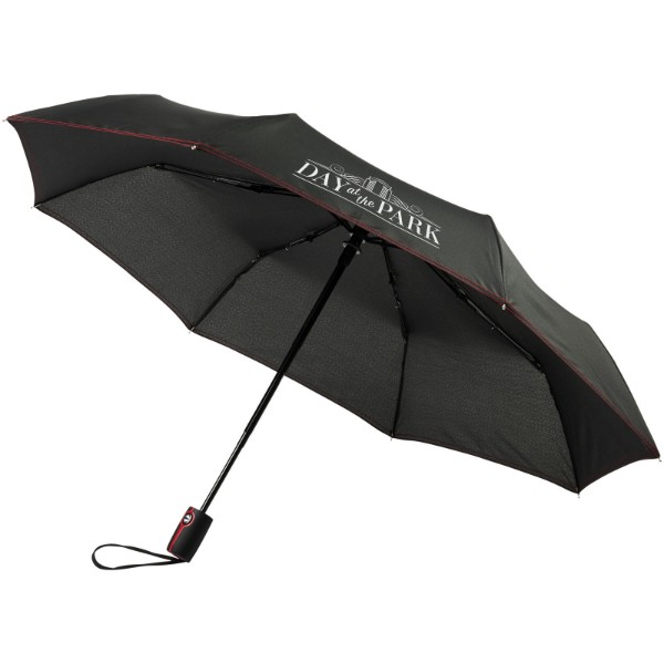 Stark-mini 53 cm foldbar fuldautomatisk paraply - Rød