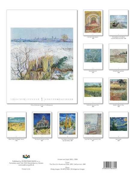 Nástenný Kalendár Vincent Van Gogh 2027