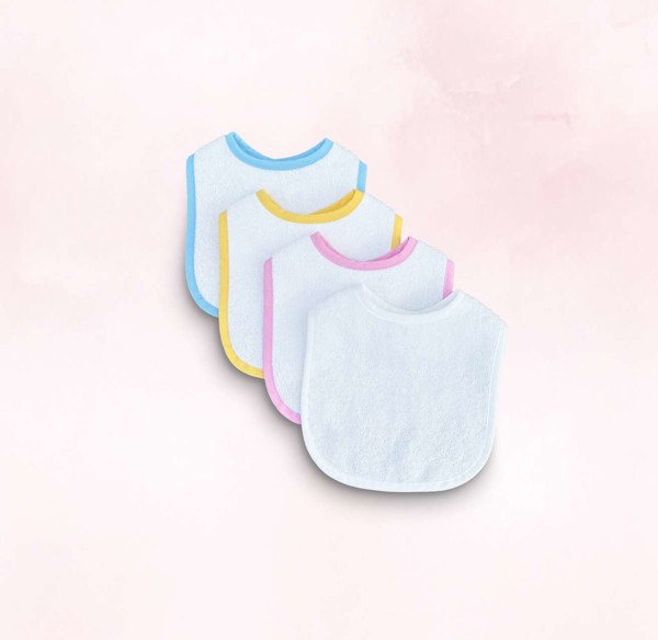 Olima Baby Bib Terry - White / White