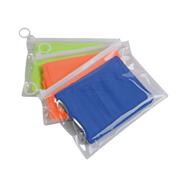 Pvc-Etui Für Chirurgische Masken (20461C) Und Kühlendes Sporttuch (18424)