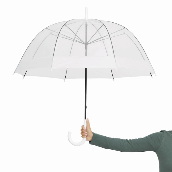 Dome-Shape Umbrella Honeymoon - Transparent / White