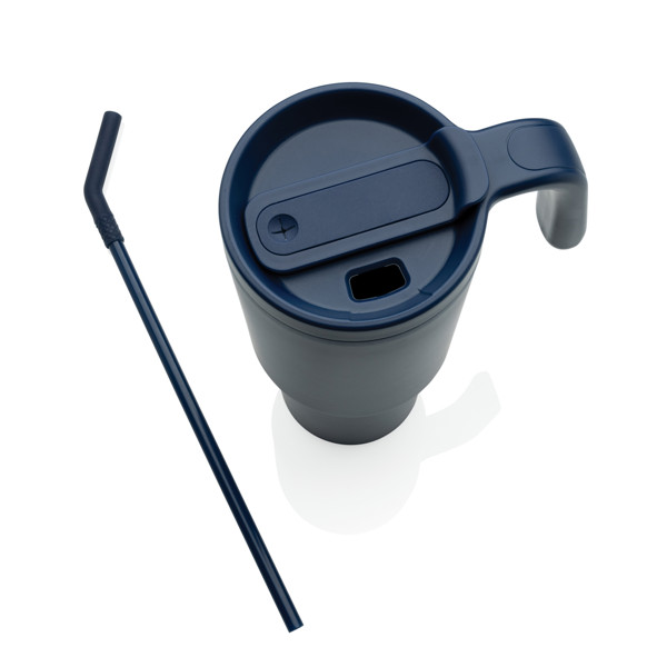 Mug 900ml en acier certifié RCS Graphic - Bleu Marine
