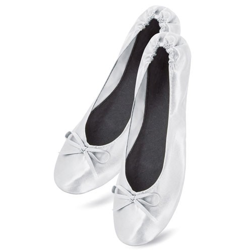 FOLDING SLIPPERS "BALLET" - Silver