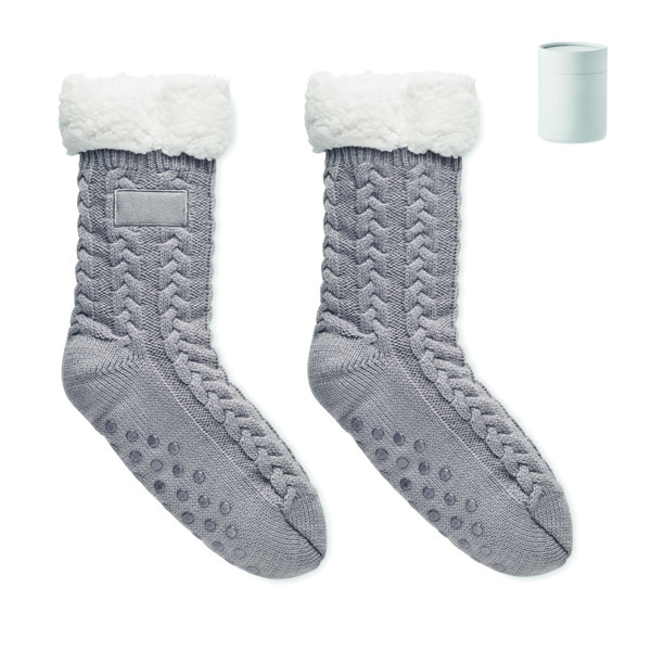 Pair of slipper sock L Canichie L - Grey