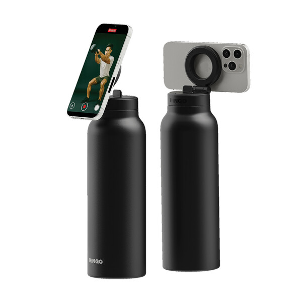 RINGO Pro MagSafe® Waterbottle w Magnetic Booster Ring 710ML - Black
