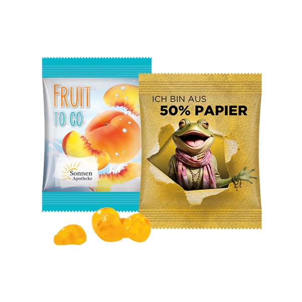 Minitüte, 15 g, kompostierbare Folie transparent, Trolli Vitamin Fruchtgummi | Kompostierbare Folie, transparent