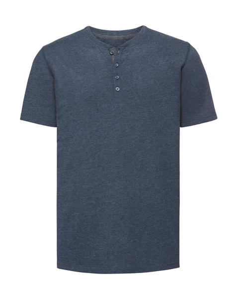 Men's Henley Hd T - Grey Marl / XS