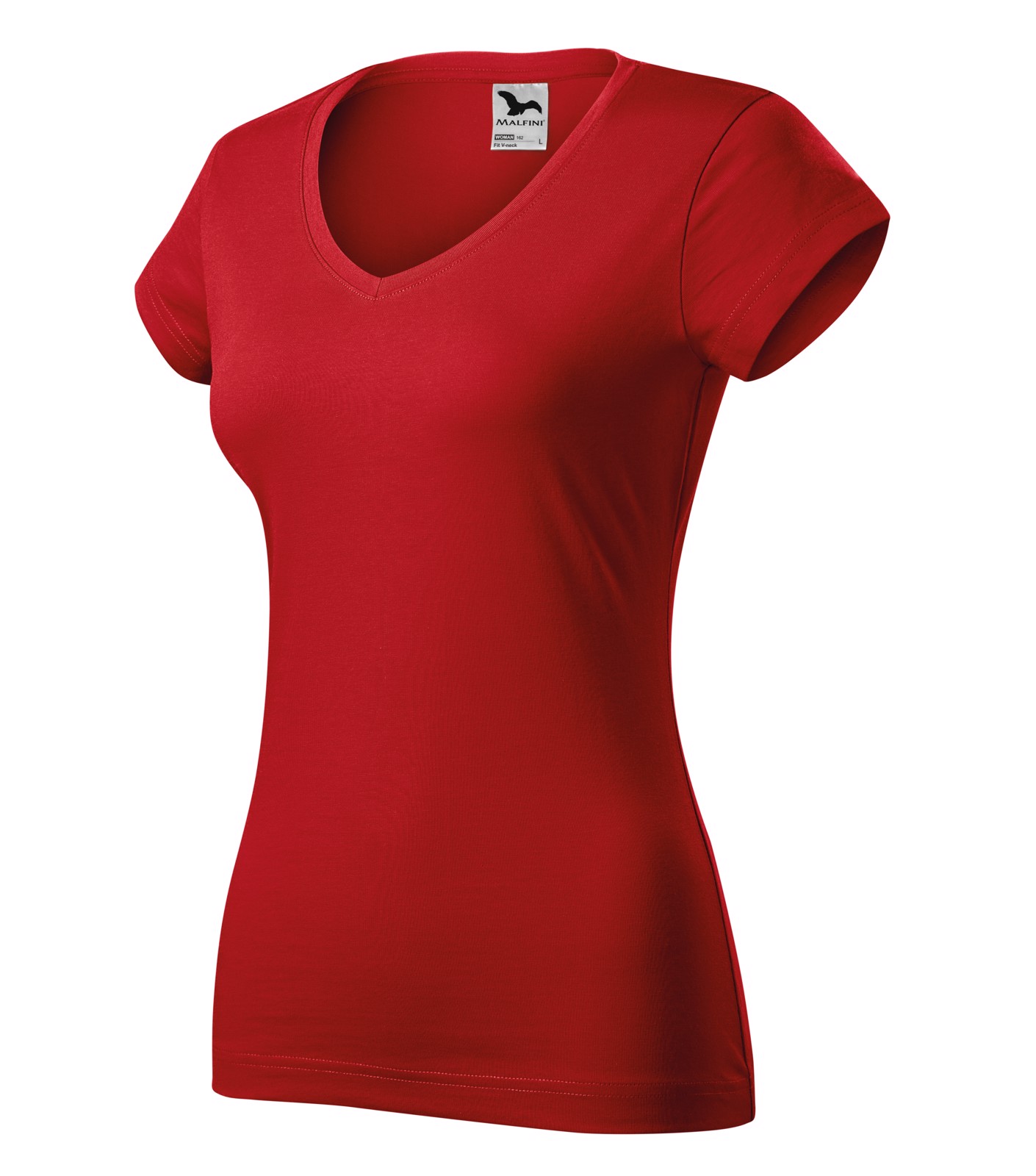 Tričko dámské Malfini Fit V-neck - Červená / XL