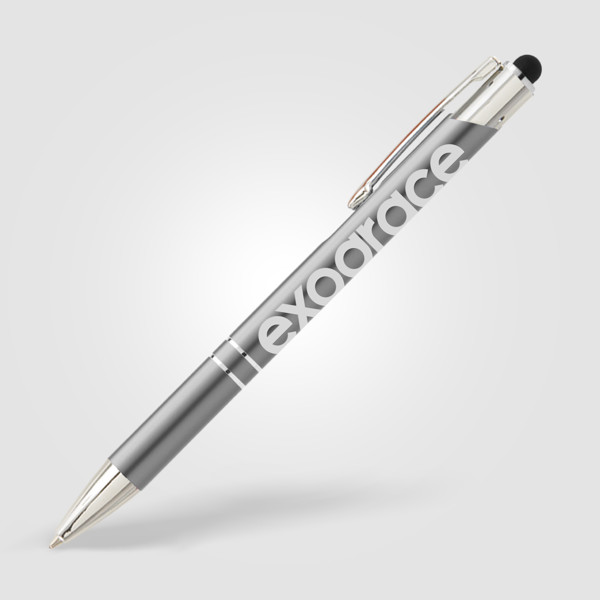 Crosby Matte Stylus Pen - Silver / 4 Colour inkjet