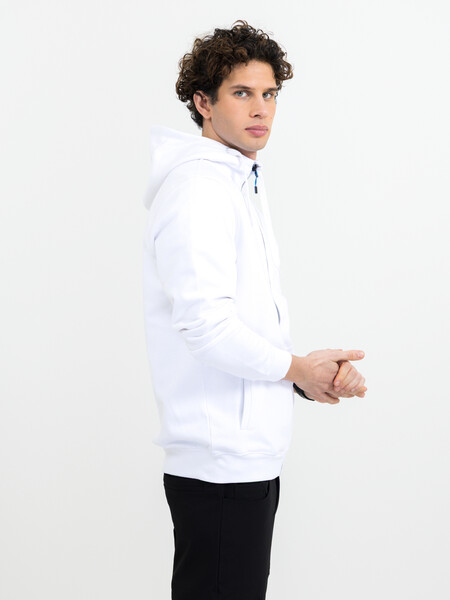 Printer Overhead full zip hoody White S