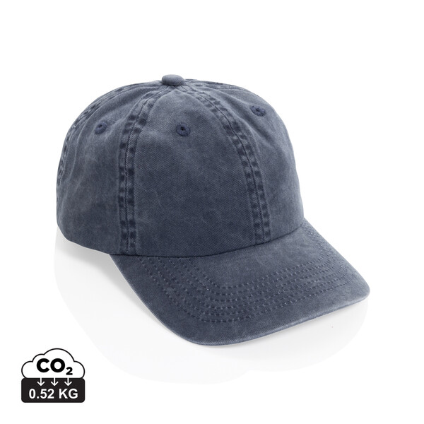 Casquette à 6 panneaux en coton sergé délavée BEAU AWARE™ - Bleu Marine