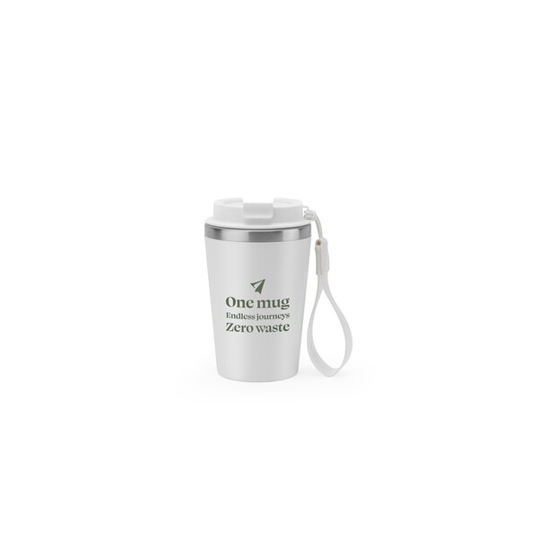 SPITZ. Roostevabast terasest reisikruus (90% taaskasutatud) PP välisseina ja matt viimistlusega, 460 ml - Valge