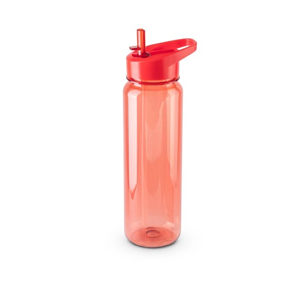 GILMORE. Recyklovaného PET (100% rPET) sportovní láhev s lesklým průsvitným povrchem 750 ml - Červená