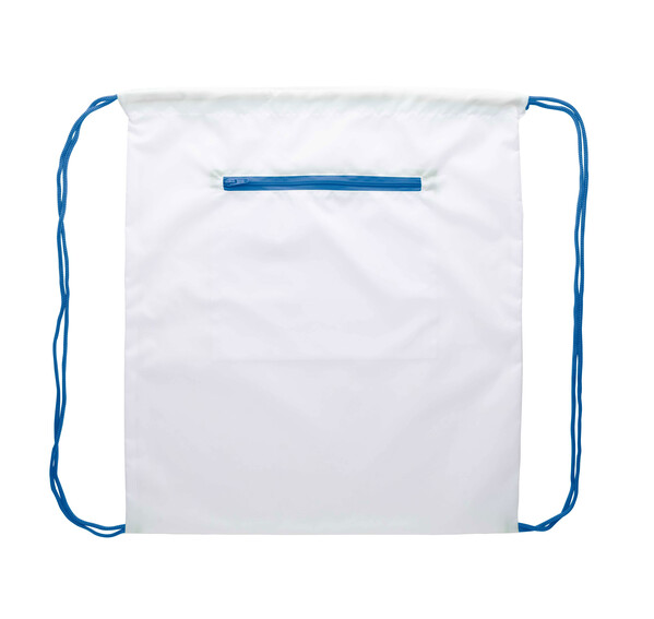 Sac piscine CreaDraw Zip - Bleu / Blanc