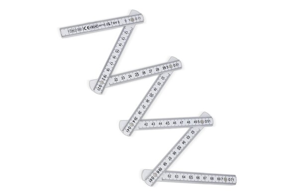 Règle pliable calibrée 1m