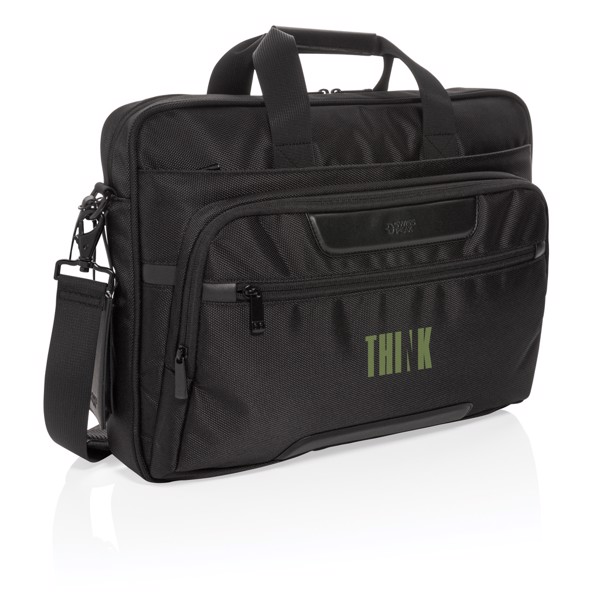Swiss Peak laptop bag RFID, 15.6 inch, 1680D RPET