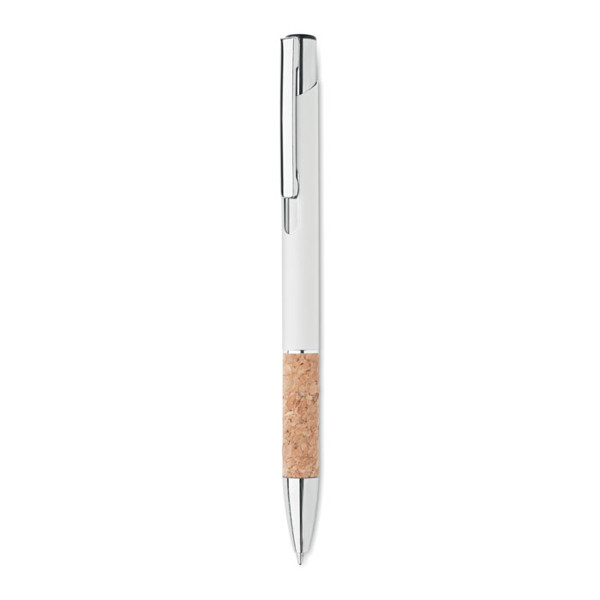 Push button aluminium pen Veria - White