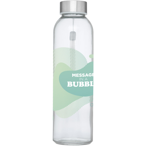 Bodhi 500ml sklenená športová fľaša - Jednofarebná čierna
