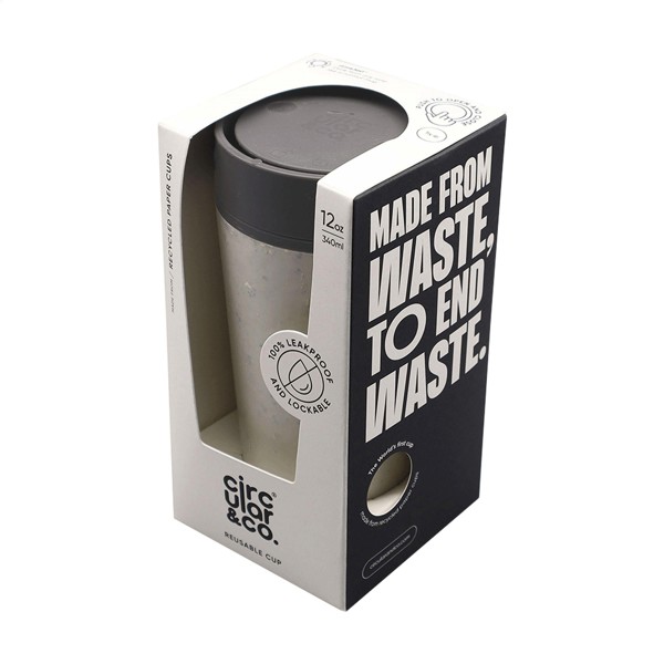 Circular&Co Recycled Coffee Cup 340 ml mug - blanc/noir