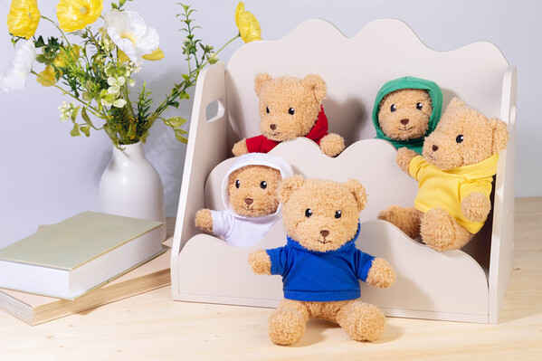 Rpet Pluh Teddy Bear With Hoodie Hobear - White