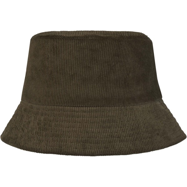 Howson 280 g/m² recycled corduroy sun hat - Forest Green