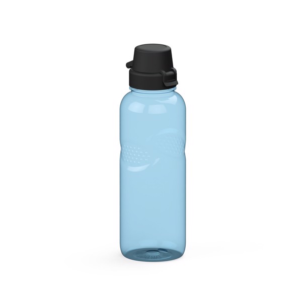 Drink Bottle Carve "School" Clear-Transparent 0.7 L - Transparent-Blue / Black