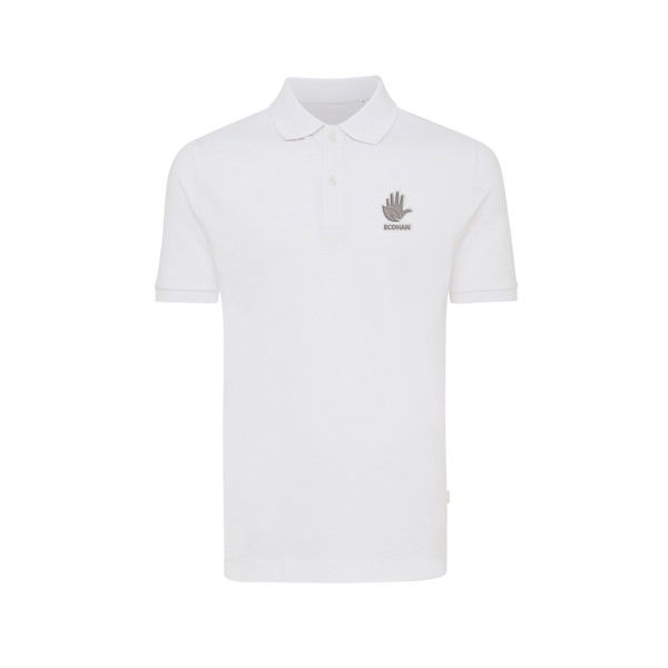 Polo en coton piqué et recyclé Iqoniq Yosemite - Recycled White / M