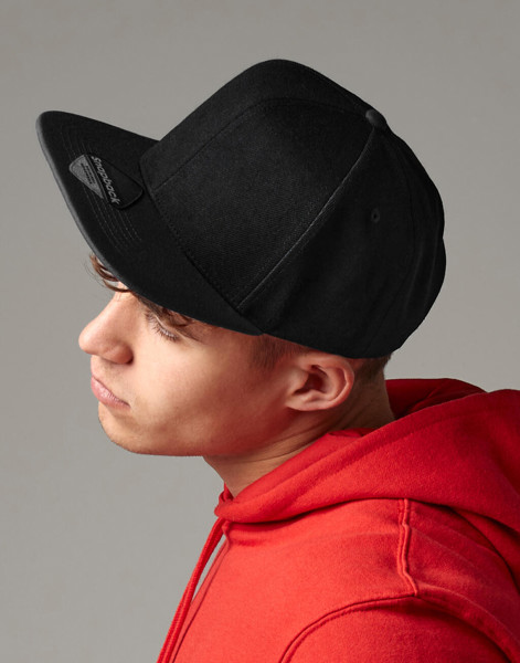 Original Flat Peak 6 Panel Snapback - Black / Black / ONE SIZE