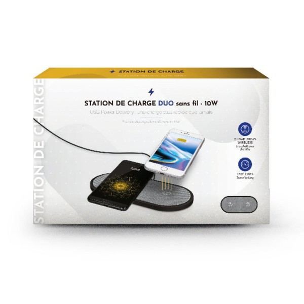 STATION DE CHARGE DUO PAR INDUCTION (SANS FIL)