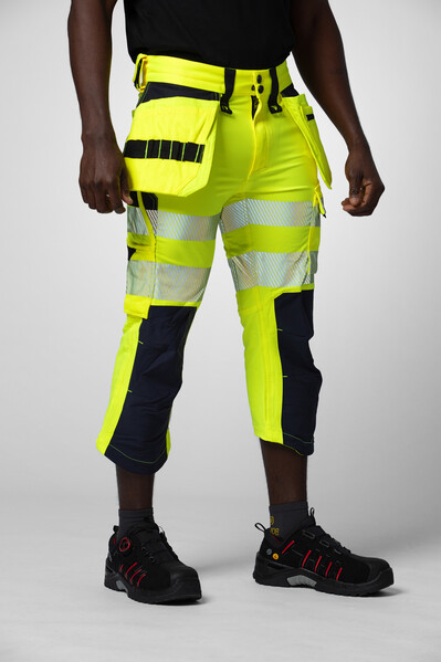 6577 3/4 pant stretch Yellow/Black C46