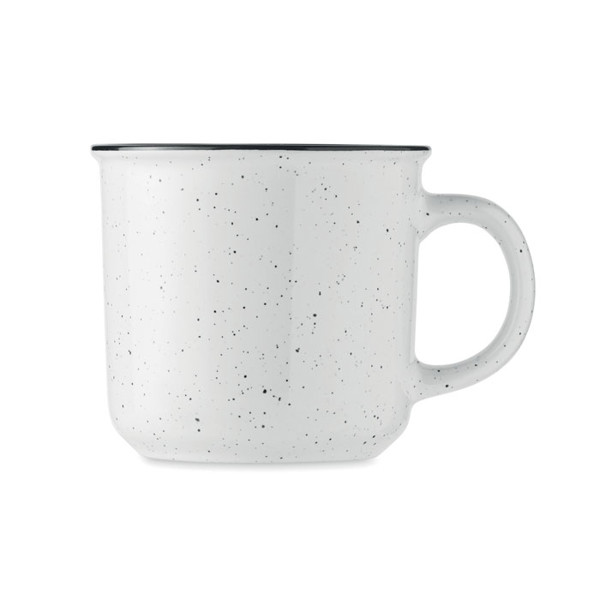 Ceramic vintage mug 400 ml Piga - White