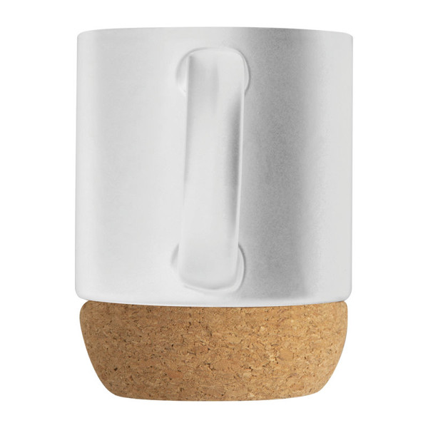 Ceramic Mug with Cork Base Gistel 350 ml - White