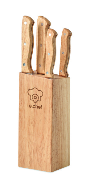 Set de 5 couteaux dans socle Gourmet