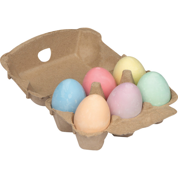 Chalk eggs in cardboard box GIZELA - Beige