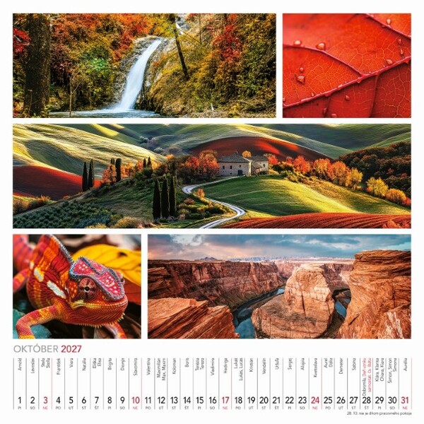 Nástenný Kalendár Colours Of Nature 2027