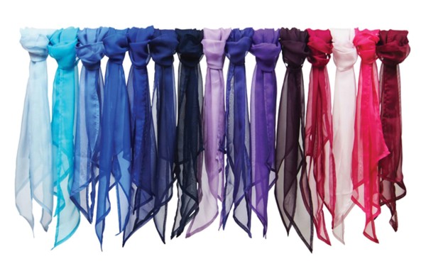 'Colours Collection' Plain Chiffon Scarf - Turquoise