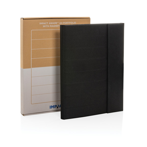 Impact Aware A4 portfolio, recycled polyester - Black