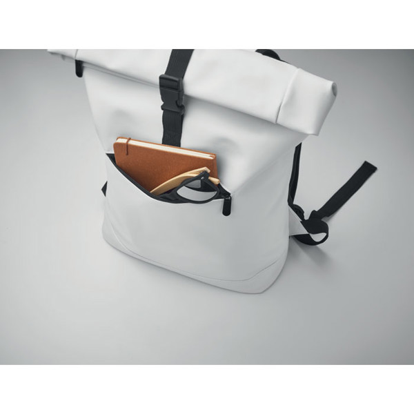 Mochila Rolltop PU para computa Bai Roll - Branco