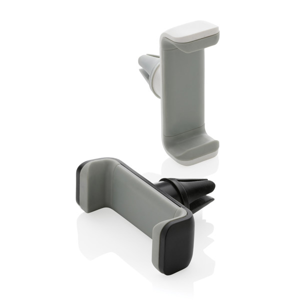 Acar car phone holder, recycled ABS, 360° rotation - White