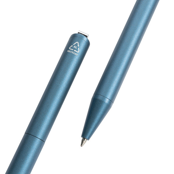 Stylo en aluminium recyclé certifié RCS Xavi - Bleu Royal