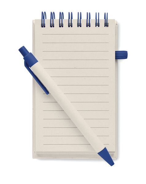 Carnet en carton de lait recycl Mito Set - Bleu