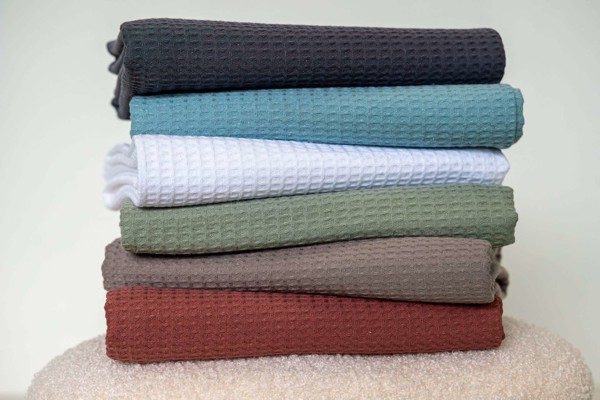 Olima Sauna Waffle Towel - White
