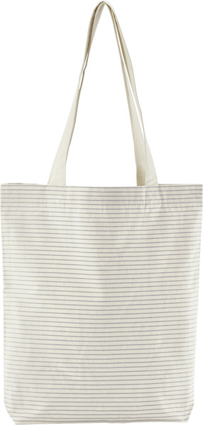 Bio-Baumwoll Shopper mit Streifen Westford Mill | W 251 - Grey Stripe / onesize