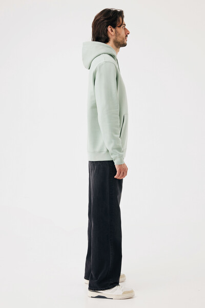 IQONIQ Joshua Unisex mikina s kapucňou z rec. bavlny - Iceberg Green / XL